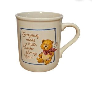 Vintage 1984 Hallmark Smile Mugs Tender Loving Bear Mug